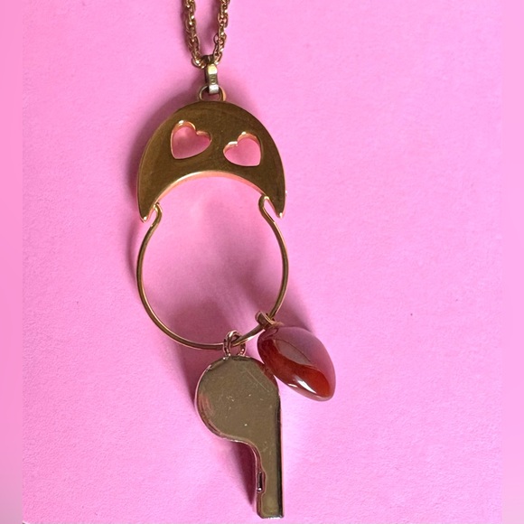 Vintage 1970s Monet Charm Necklace with 3 Charms - Picture 5 of 9